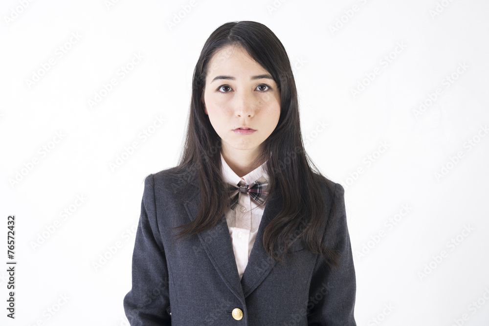 女子高生の明るい表情 女子高生の明るい表情