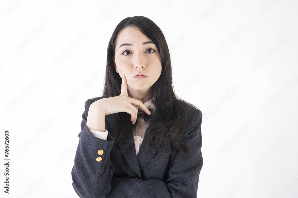 女子高生の明るい表情