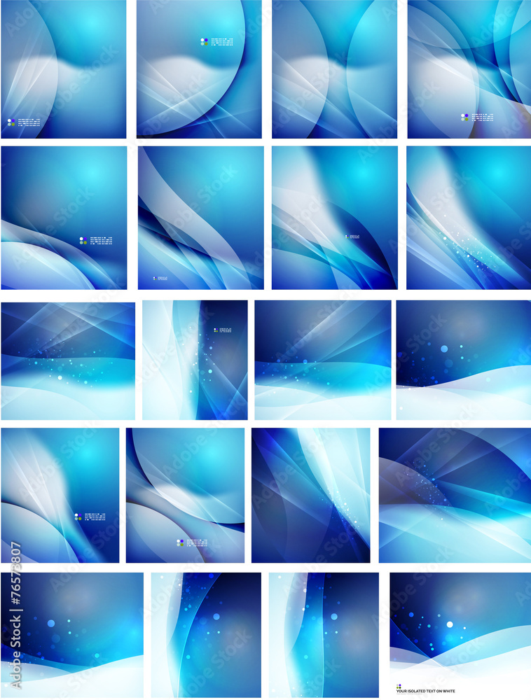 Fototapeta premium Set of abstract shining backgrounds