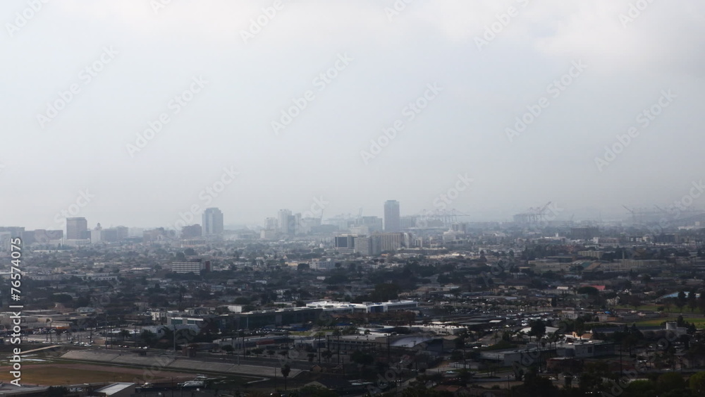 A timelapse view over Long Beach, California from Signal Hill A timelapse view over Long Beach, California from Signal Hill