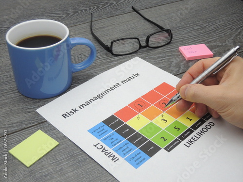Identifying critical risk in a risk management matrix
