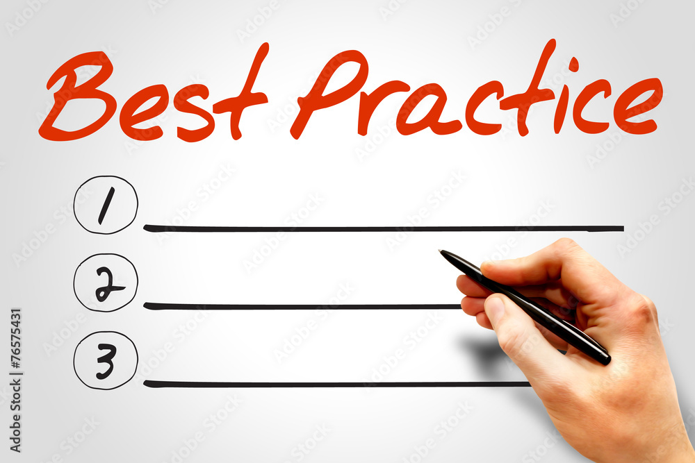 Best Practice blank list, business concept Best Practice blank list, business concept