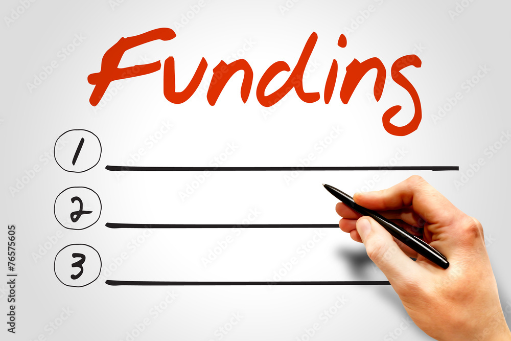 FUNDING blank list, business concept FUNDING blank list, business concept