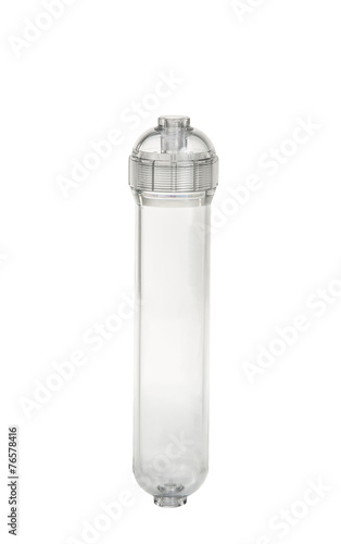 Water purifier filter isolation on white background.