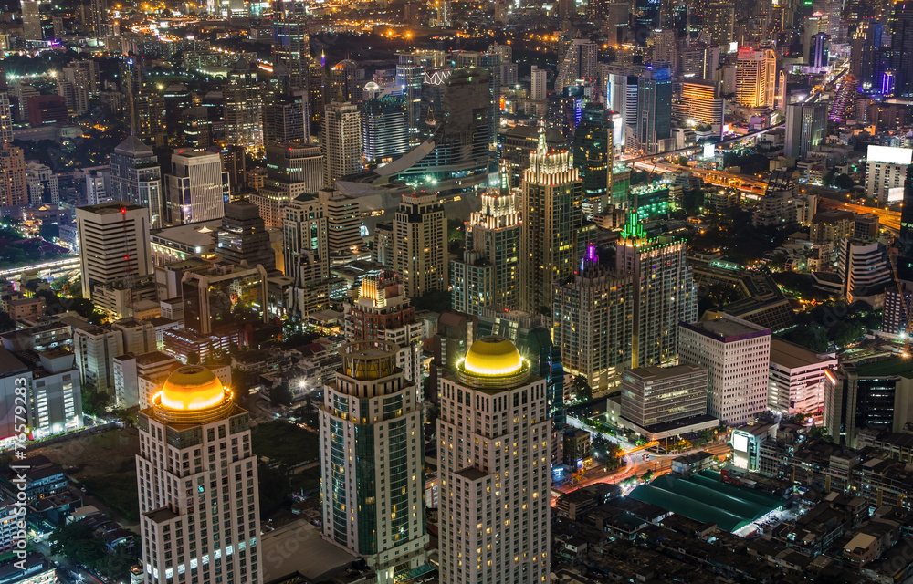 Night City LandScape of the Bangkok Thailand