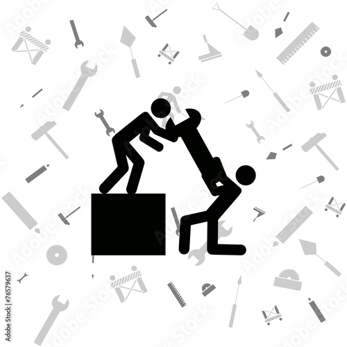 workers running a big wrench