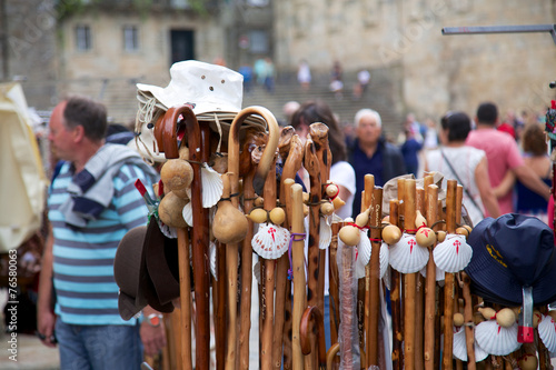 Pilgerausrüstung in santiago de compostela photo