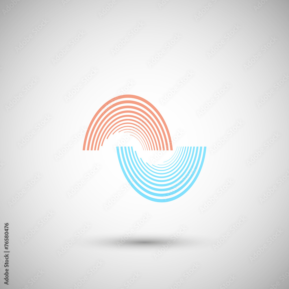 Fototapeta premium The twirl elements of a simple design