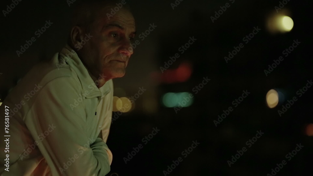 sad and pensive senior man in christmass time sad and pensive senior man in christmass time
