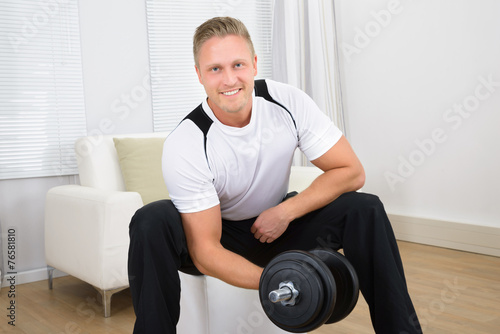 Man Lifting Weights