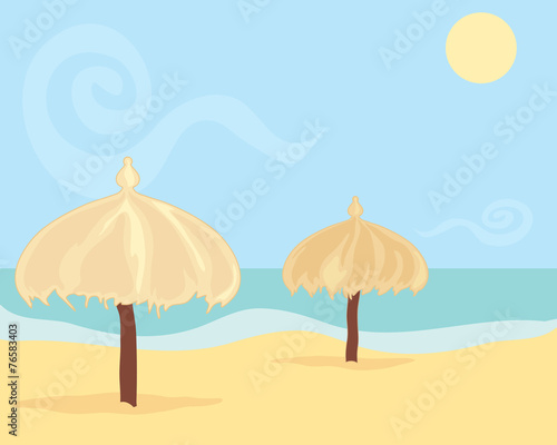 beach umbrellas