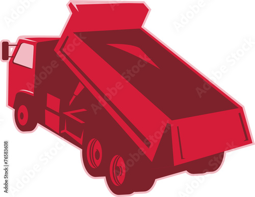 Dump Dumper Truck Dumping Load Rear