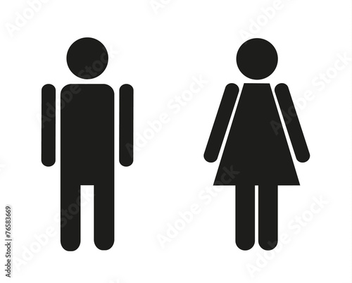 Two icons for man and woman