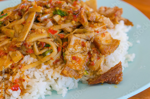 Thai Food, Fried rice with basil pork