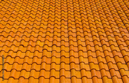 orange tiles roof for background