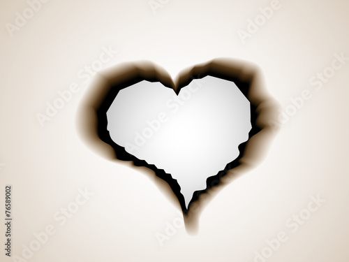 Burned heart