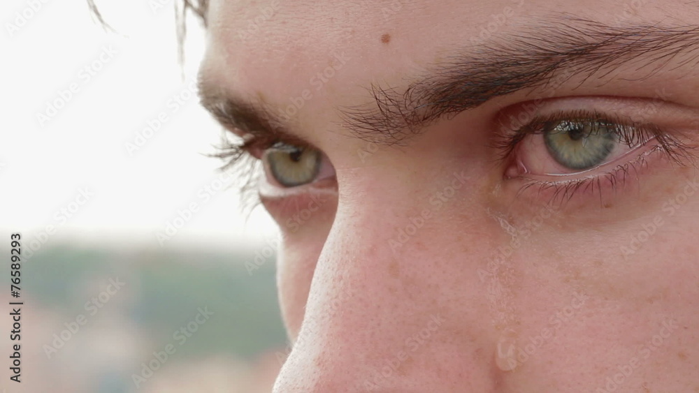 sad and crying boy in 1080p - young man - tears