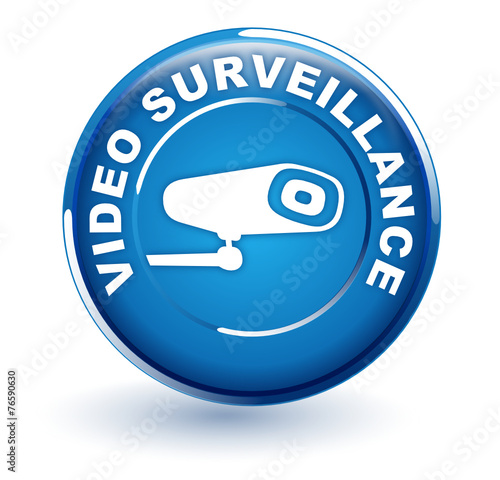 vidéo surveillance sur bouton bleu
