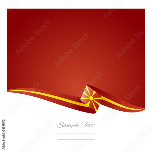 Cuadro en lienzo Abstract color background Macedonian flag vector