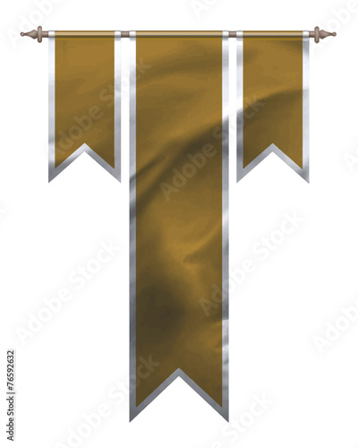 Gold triple flag