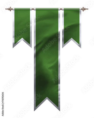 Green triple flag