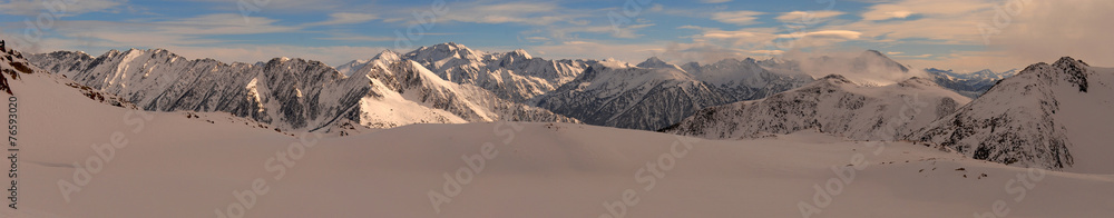 Snow panorama. Pyrenees. Catalonia