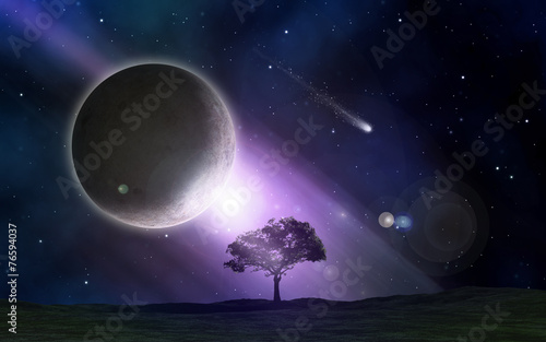 Fototapeta Naklejka Na Ścianę i Meble -  Abstract space scene