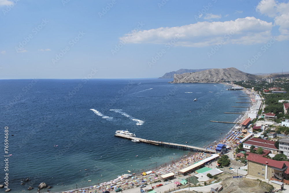 Sudak Town  in Crimea, Ukraine