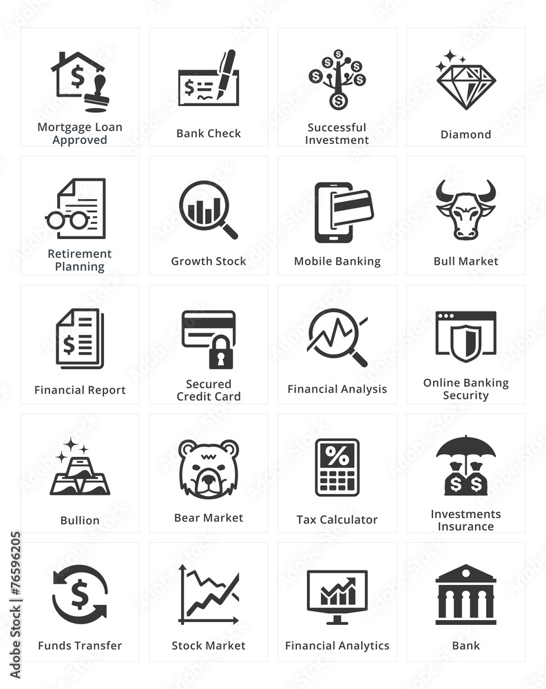 Personal & Business Finance Icons - Set 1
