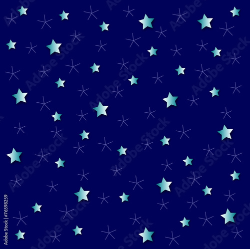 shiny stars on blue background