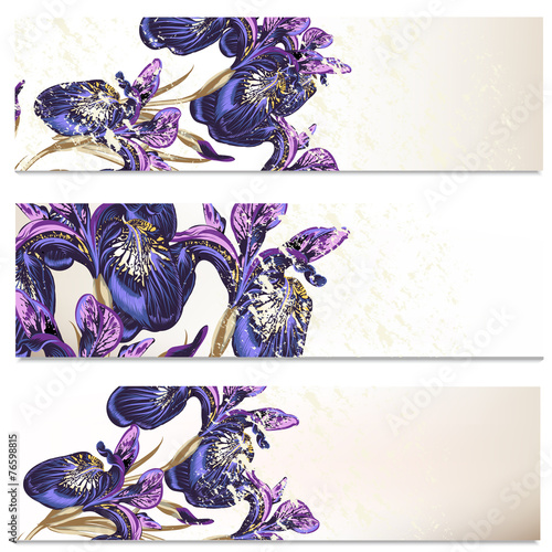 Business backgrounds set with flowers