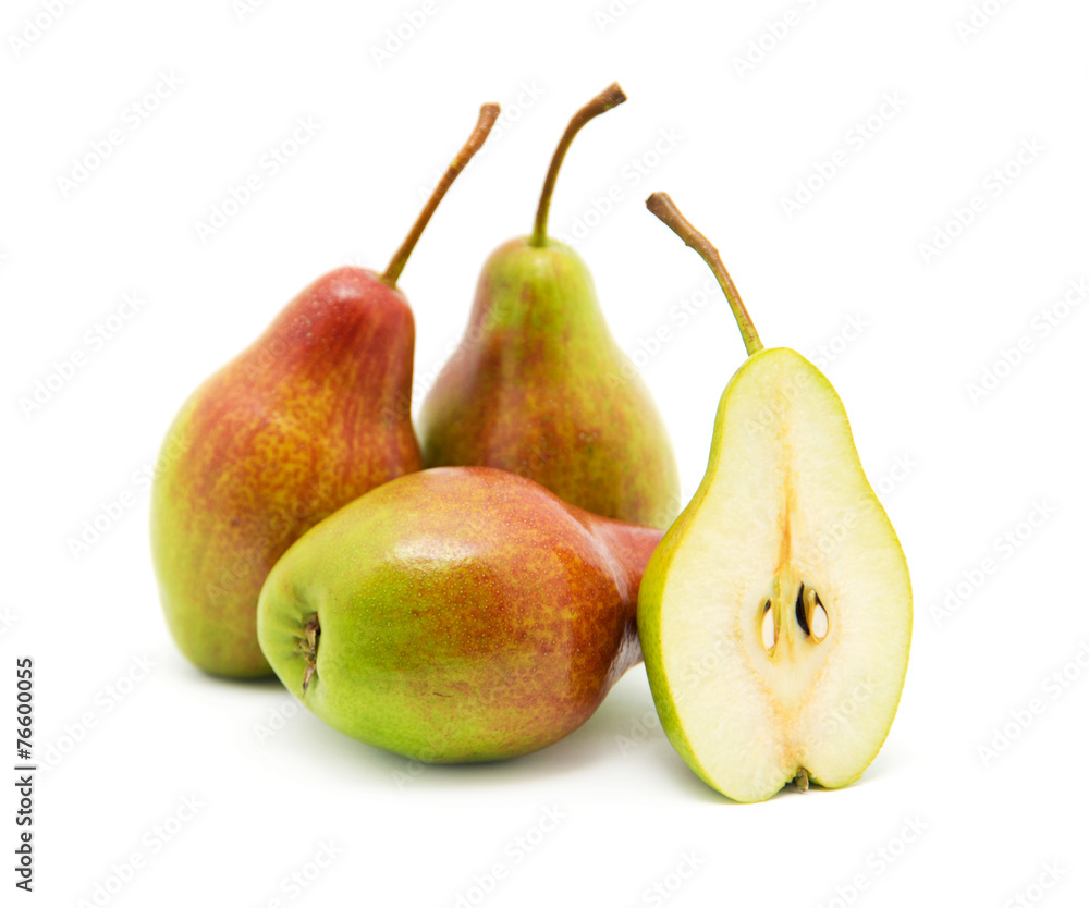 Pears isolated on white