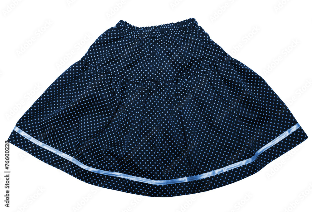 Child or woman's polka-dot skirt. Isolated Child or woman's polka-dot skirt. Isolated