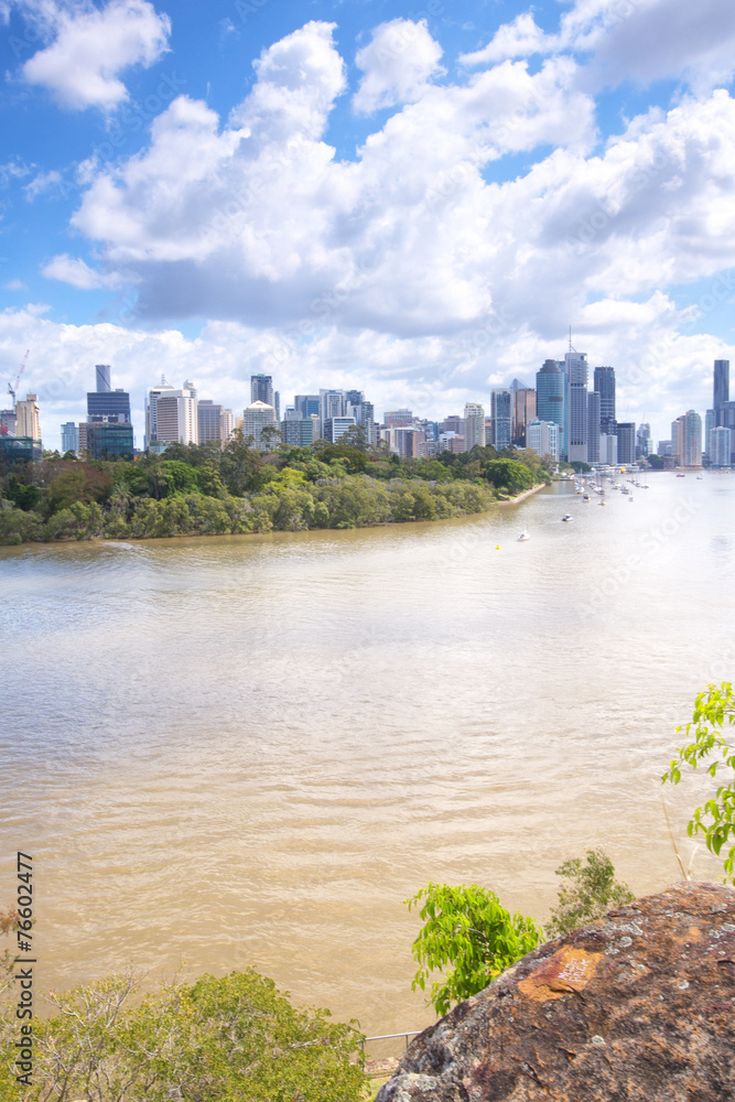 Obraz premium The view from Kangaroo Point in Brisbane City in Queensland.