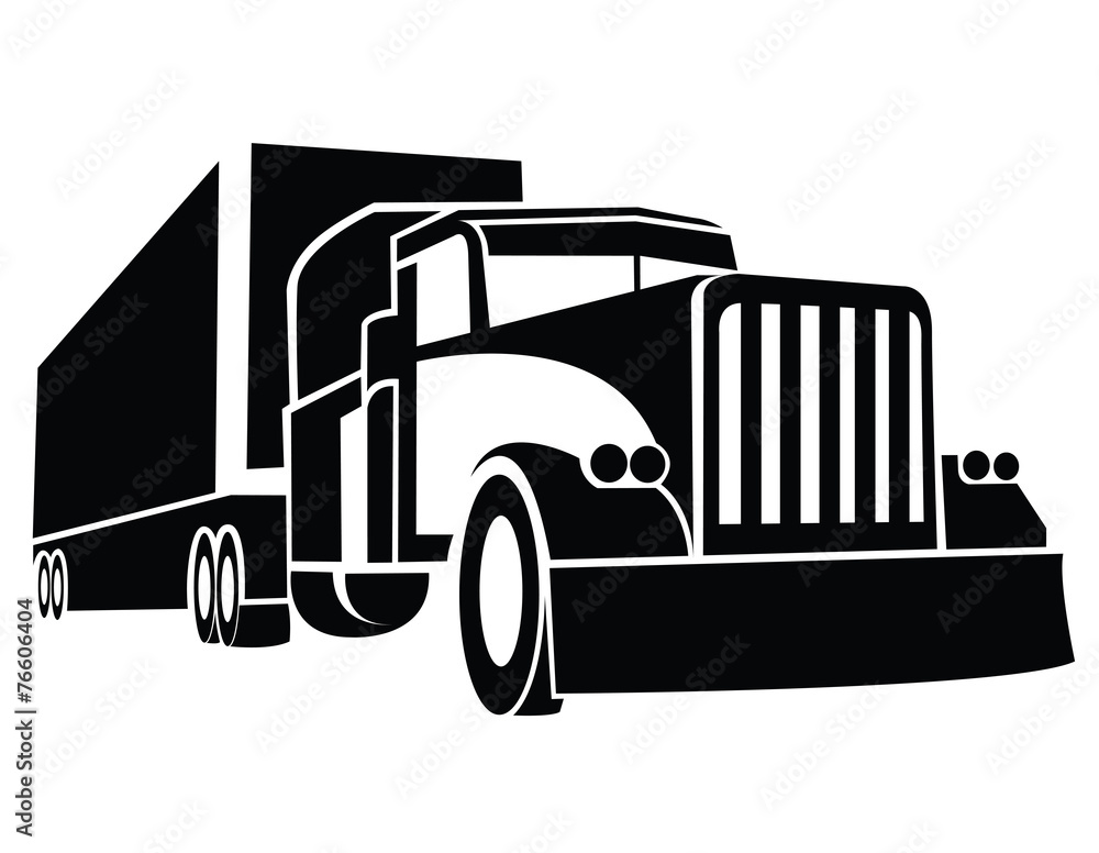 Vecteur Stock Truck Trailer Symbol Adobe Stock