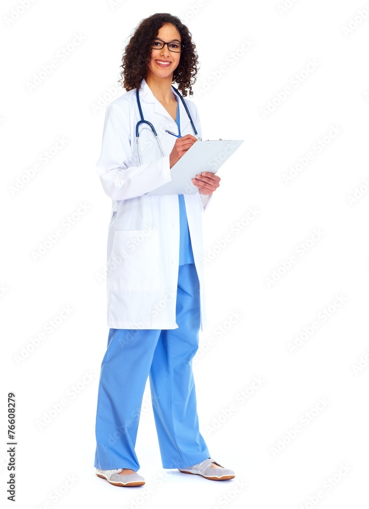 Medical doctor woman writing prescription Medical doctor woman writing prescription