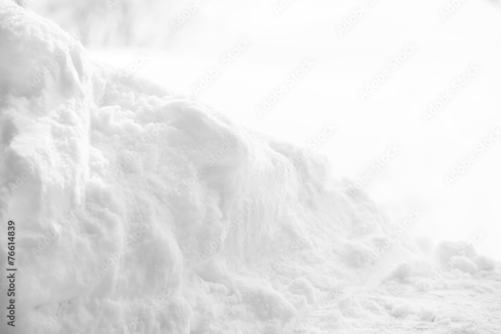 Fototapeta premium Snowdrift with blurred background