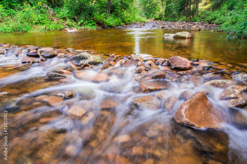 Mountain stream flowing bet...