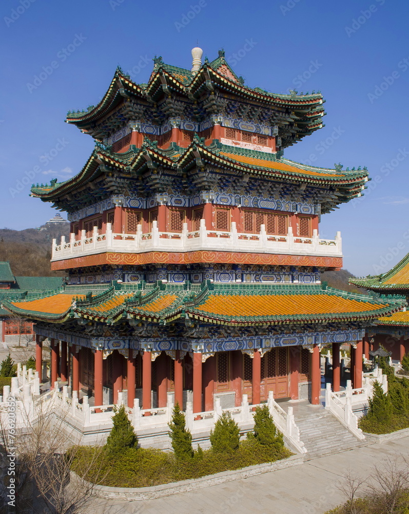 Buddhist temple at the Heavenly Mountain. Zhangjiajie. China. Buddhist temple at the Heavenly Mountain. Zhangjiajie. China.