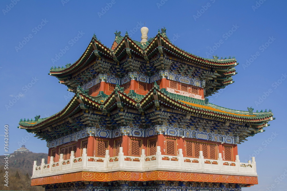Buddhist temple at the Heavenly Mountain. Zhangjiajie. China.