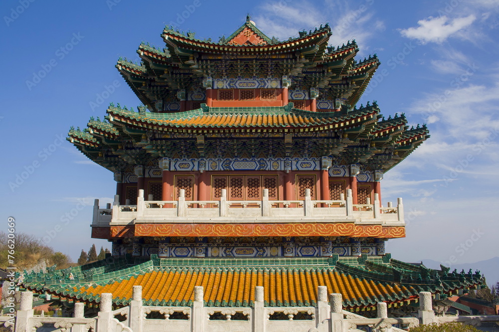 Buddhist temple at the Heavenly Mountain. Zhangjiajie. China. Buddhist temple at the Heavenly Mountain. Zhangjiajie. China.