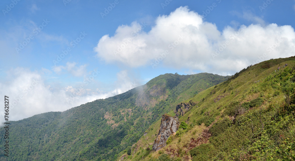 Mountain and sky at inthanon thailand