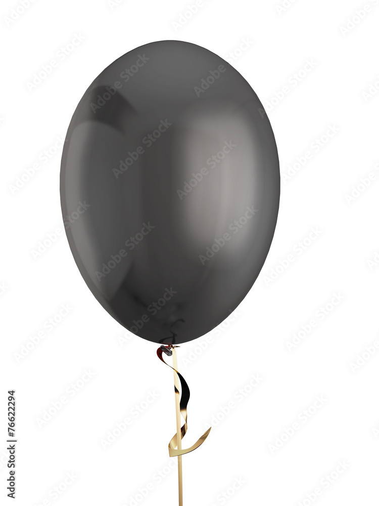 Obraz premium Black balloon isolate on white
