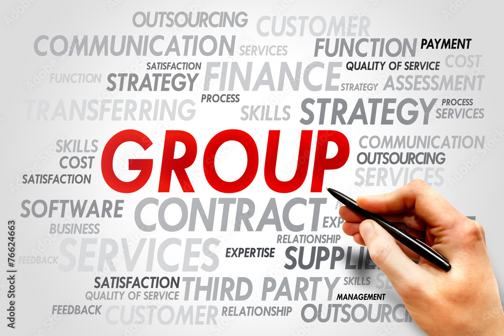 GROUP word cloud, business concept GROUP word cloud, business concept
