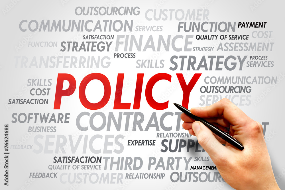 POLICY word cloud, business concept POLICY word cloud, business concept