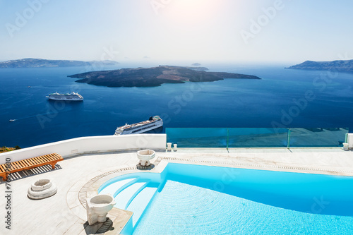 Swimming pool with sea view