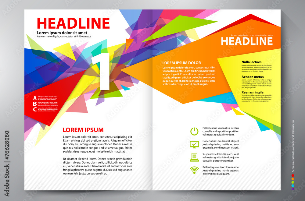 Brochure design two pages a4 vector template Brochure design two pages a4 vector template