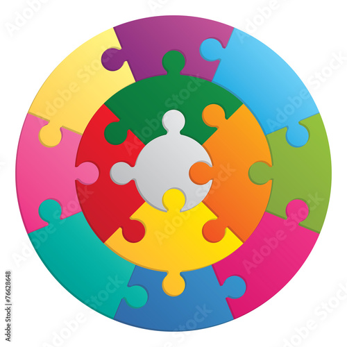 Round puzzle - 13 parts