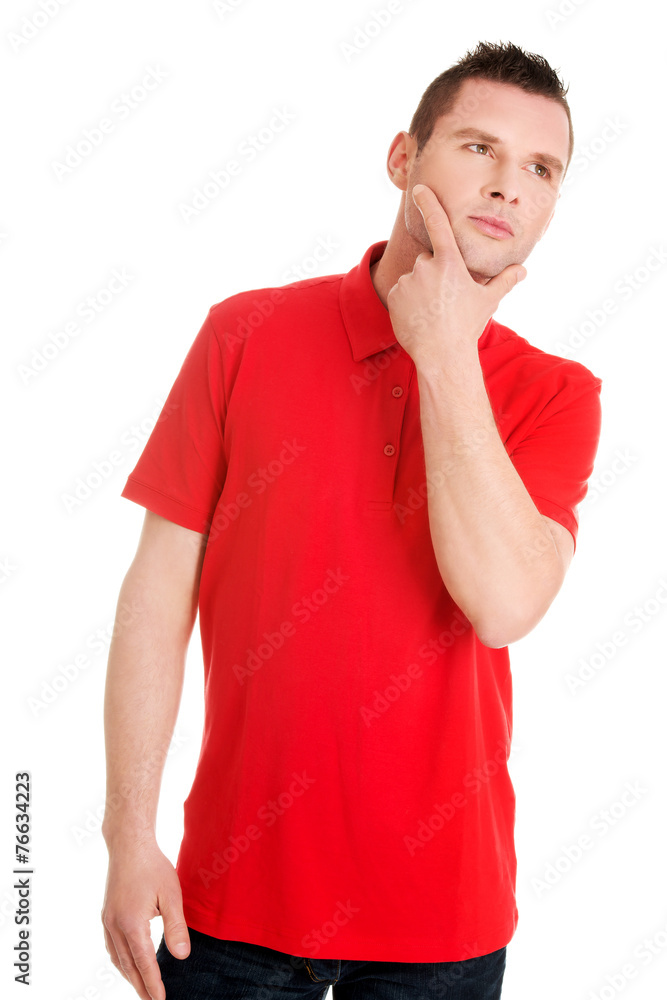 Handsome young thoughtful man Handsome young thoughtful man
