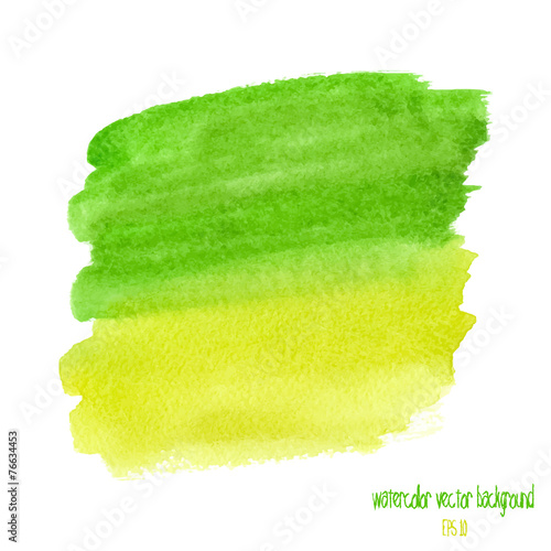 green and yellow watercolor stain